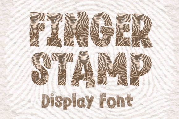 Finger Stamp: A Bold Display Font with a Unique Textured Style
